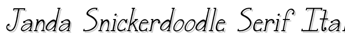 Janda Snickerdoodle Serif Italic font
